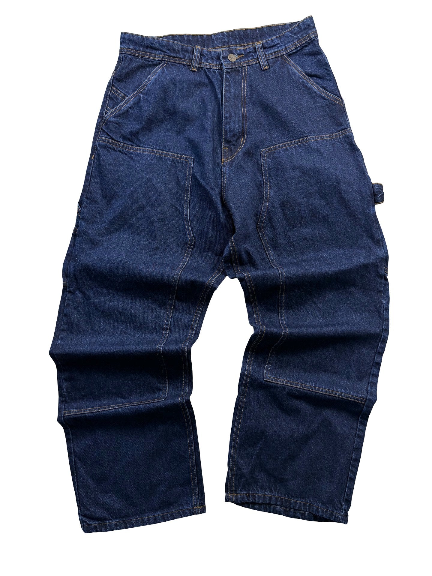 Carhartt Reworked Double Knee Jeans Dark Blue