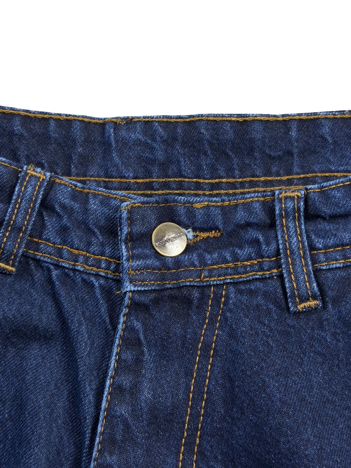 Carhartt Reworked Double Knee Jeans Dark Blue