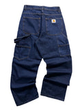 Carhartt Reworked Double Knee Jeans Dark Blue