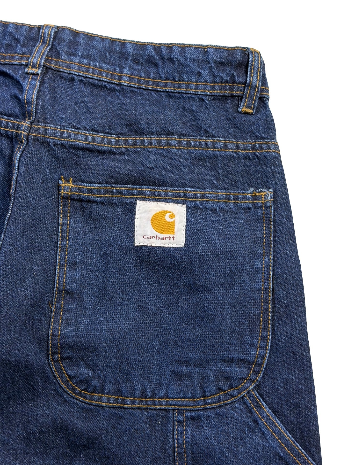 Carhartt Reworked Double Knee Jeans Dark Blue