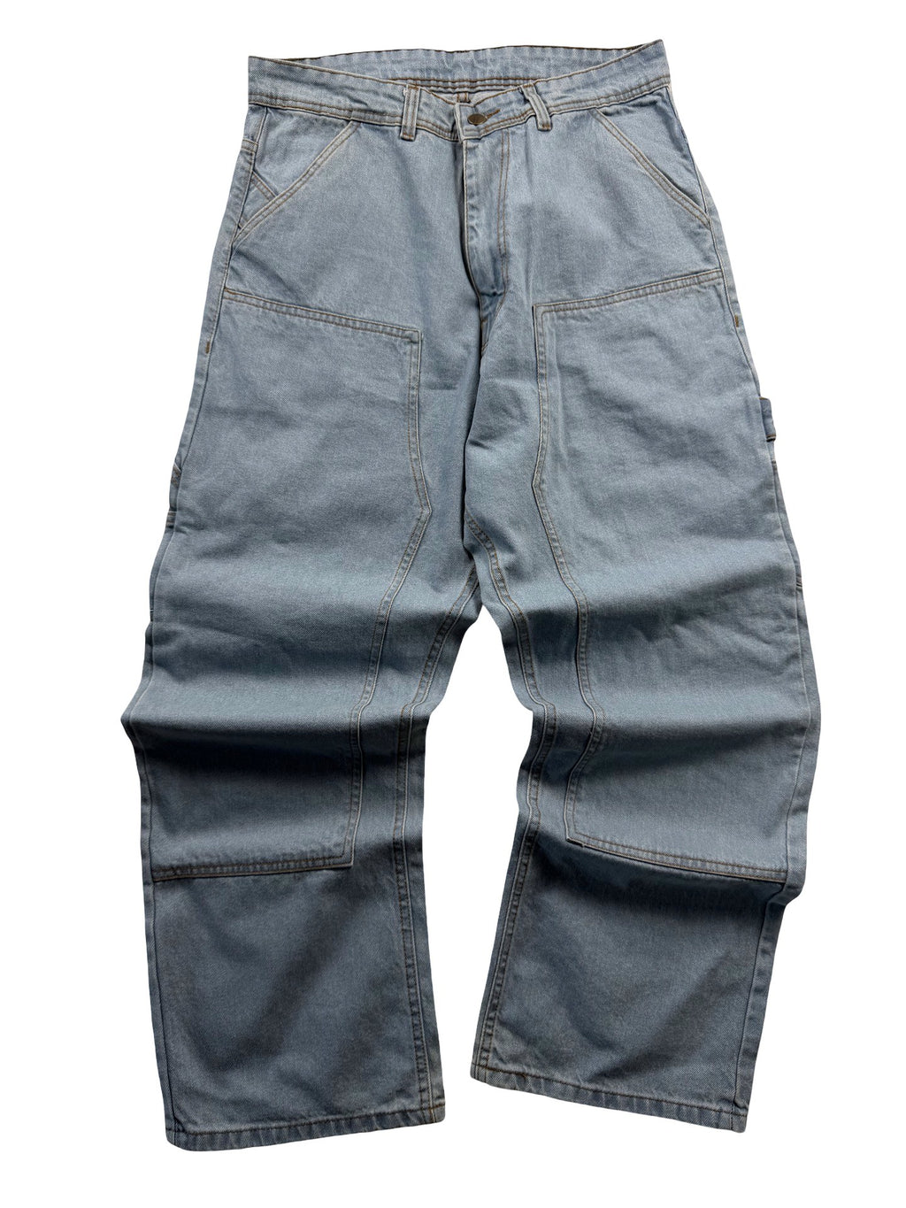 Carhartt Reworked Double Knee Jeans Light Blue Wash