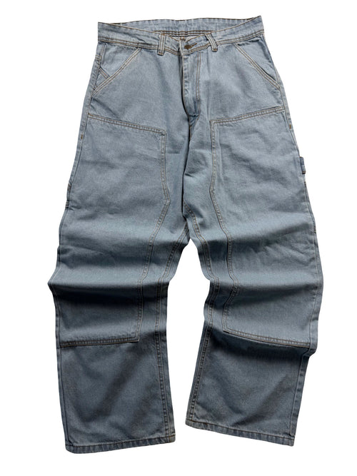 Carhartt Reworked Double Knee Jeans Light Blue Wash