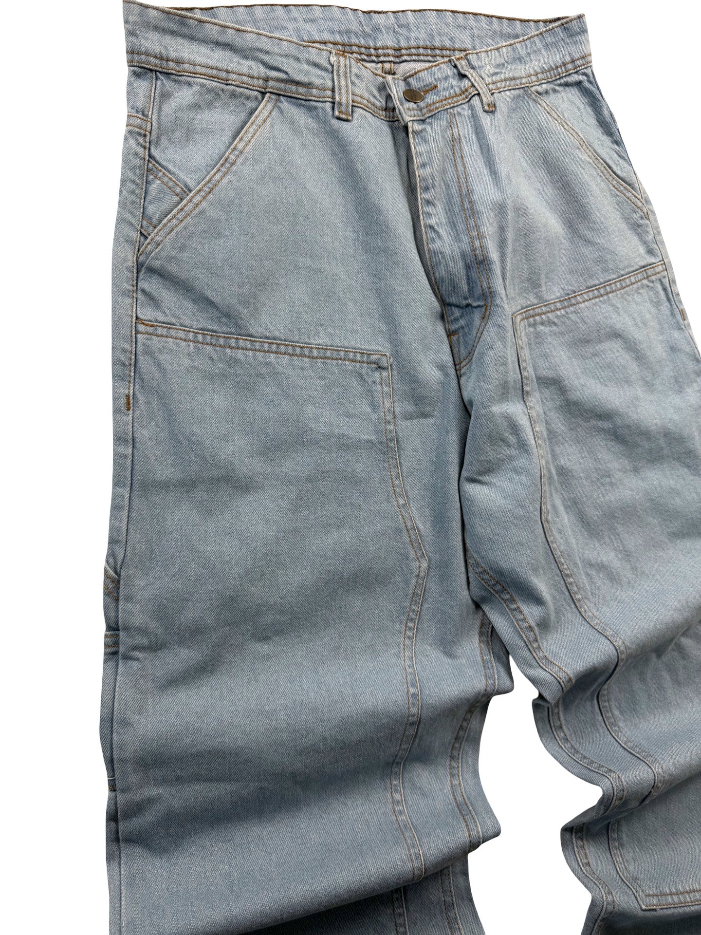 Carhartt Reworked Double Knee Jeans Light Blue Wash